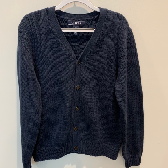 Lands End Kids V-neck cardigan in Navy - Size M/10-12 - Picture 1 of 4
